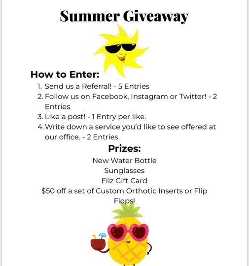 goodbackdoc's tweet photo. It’s giveaway time! Just in time for the warm weather! Come in and see us and enter to win! 
#chiropracticworks #giveaway #summer https://t.co/fi47RX4UFD