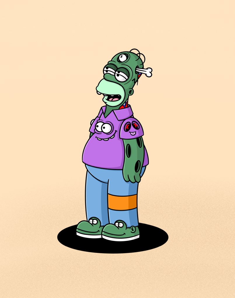 ChewtoyNFT's tweet image. 07 “HOMER” live on OS! Link in replies