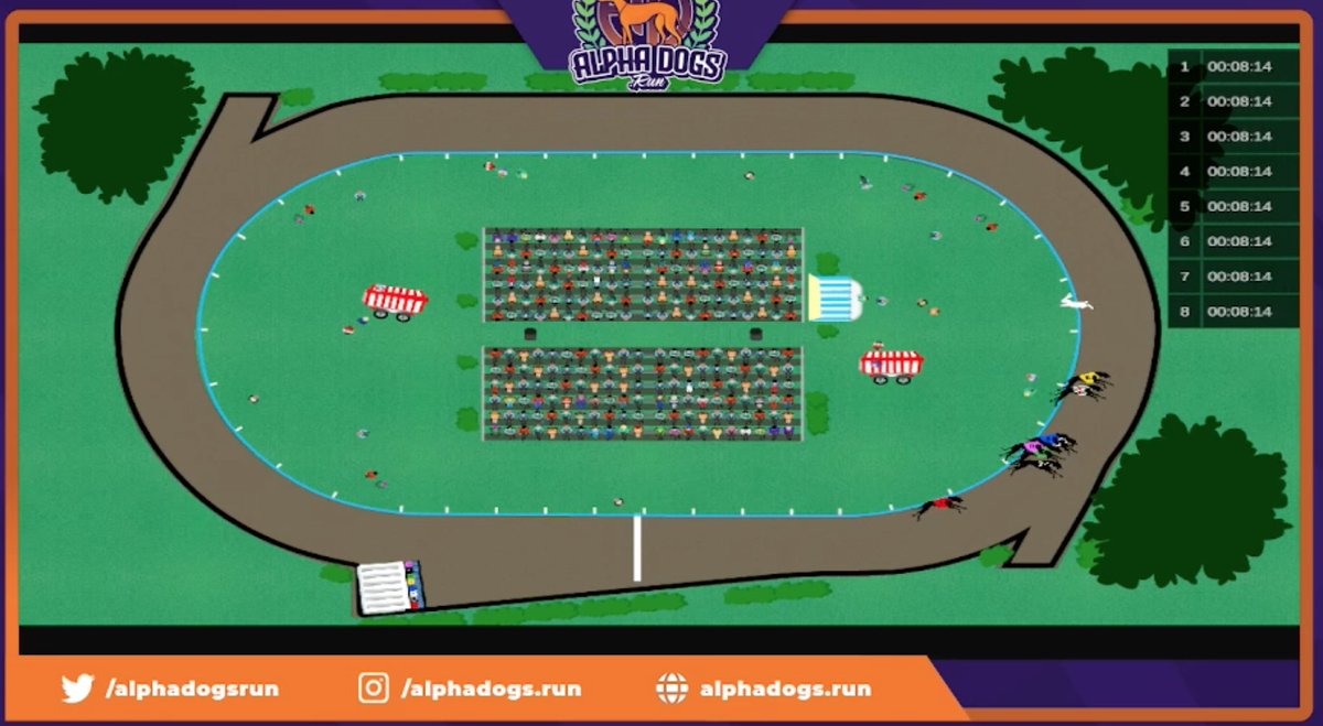 If you missed the Twitch stream, you missed the next version of our 2D racing. See what our dev team has done over the last 2 weeks and watch the stream for more information about #AlphaDogs

<a href="/AlphadogsRun/">AlphaDogs.Run</a> #greyhounds #NFT