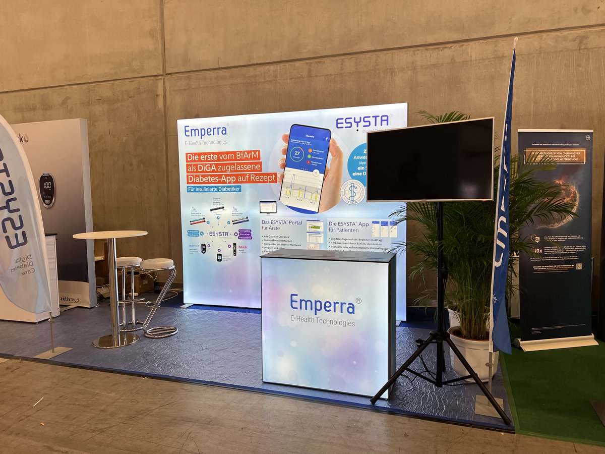EmperraDE's tweet photo. Wir sind gespannt auf Ihre Erfahrungen aus dem Alltag mit #ESYSTA. Wenn Sie morgen im CityCube #Berlin auf dem #Diabeteskongress 2022 sein sollten, kommen Sie gerne an unserem Stand vorbei.
Wir freuen uns auf den Austausch.
#DDG #Diabetes #dk2022 https://t.co/UBYoFy3LfI