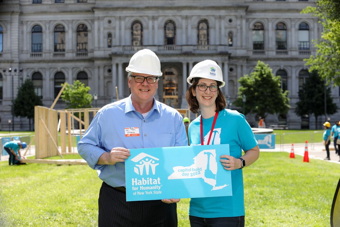 SenatorOMara's tweet photo. Thank you again to @HabitatNYS for the opportunity earlier today to participate in #CapitolBuildDay and join all of you in helping to raise awareness of your important work! https://t.co/66dG2BuneY