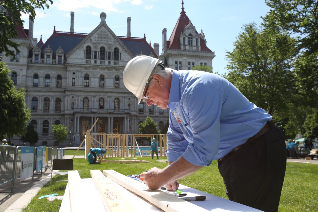 SenatorOMara's tweet photo. Thank you again to @HabitatNYS for the opportunity earlier today to participate in #CapitolBuildDay and join all of you in helping to raise awareness of your important work! https://t.co/66dG2BuneY