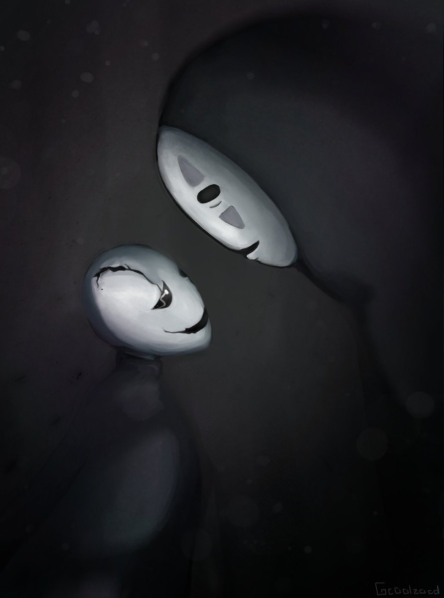 coolzood's tweet photo. got carried away with a doodle and ended up with this, gaster and no face ;)
#noface #ghibli #gaster #undertaleFanart https://t.co/YkiuNqTgWq