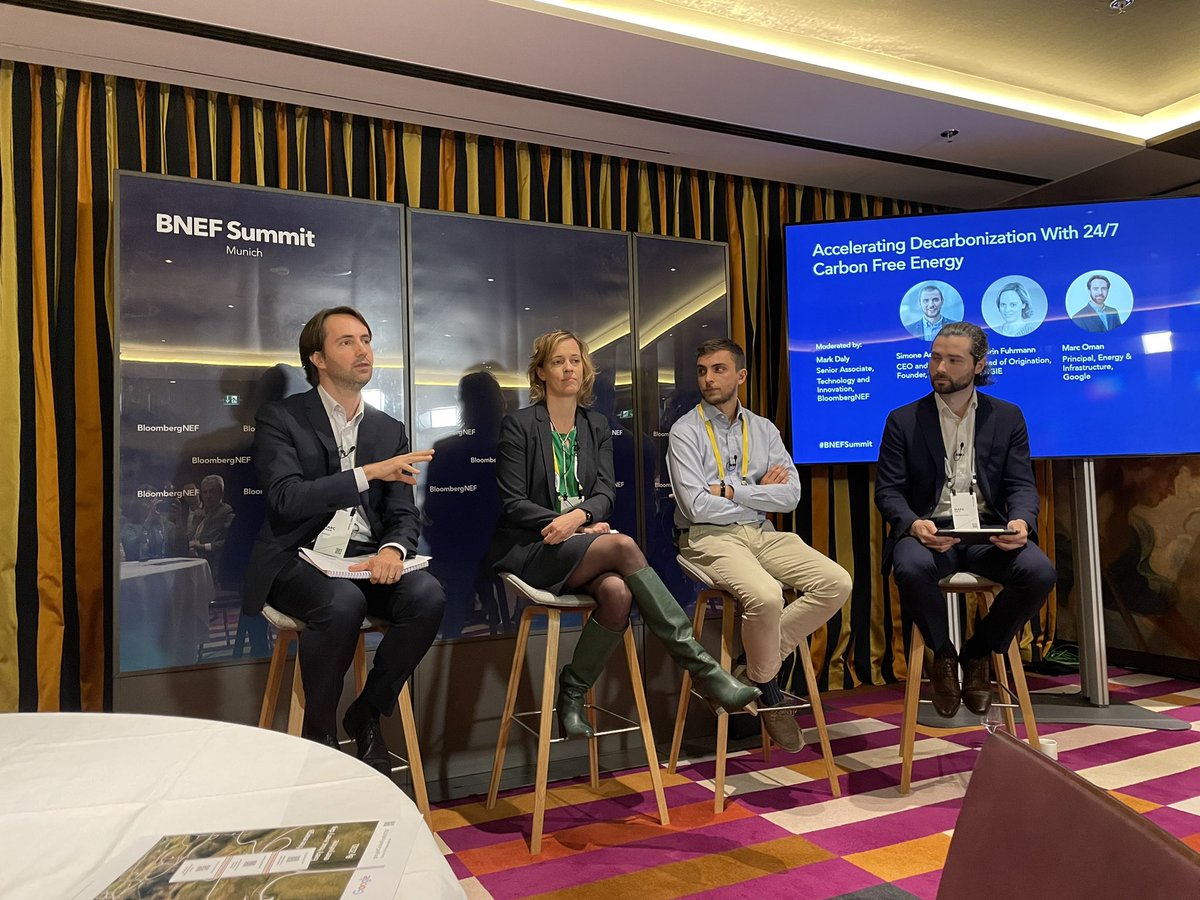 jareinhardt1's tweet photo. Fantastic day of discussions on 24/7 carbon-free energy with our partners at #BNEFsummit in Munich. Thank you @BloombergNEF for hosting! @247CarbonFree https://t.co/MziUewqpz0