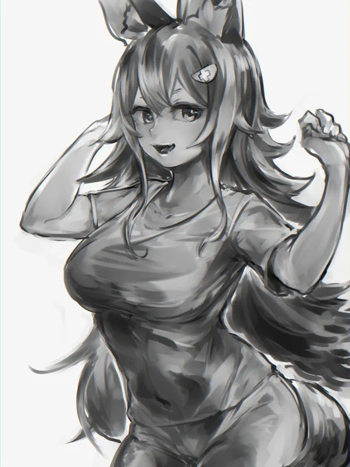 #100日チャレンジ
#みおーん絵
22日目 ものくろみおーん 
