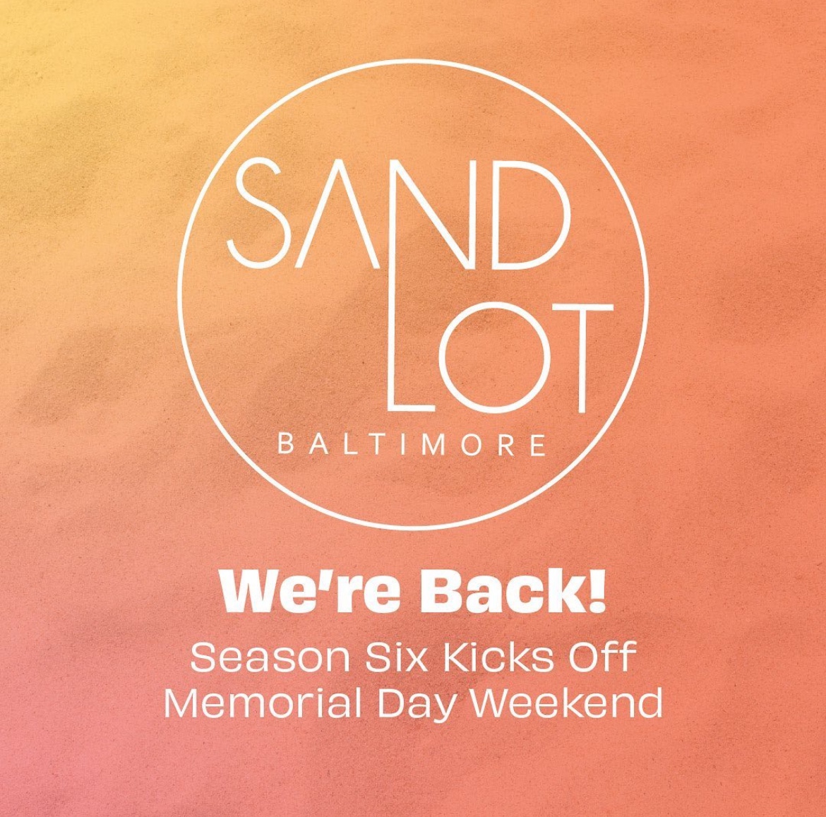 Guess who's back this weekend!? Sandlot opens for the #summer season, and we cannot wait to see what's in store for everyone's favorite beach bar. 🍹