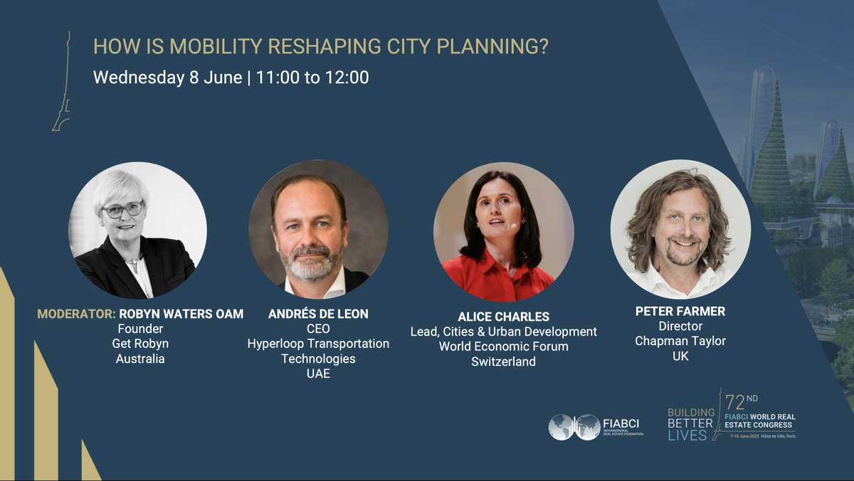 FIABCI's tweet photo. #Mobility in #cities is one of the sectors that will see the biggest change in the future. It will change cities and play an important role in the creation of new ones. What are the most recent strategies in this regard? 🚶‍♂️🚲 🚅 https://t.co/7Xcw286e38