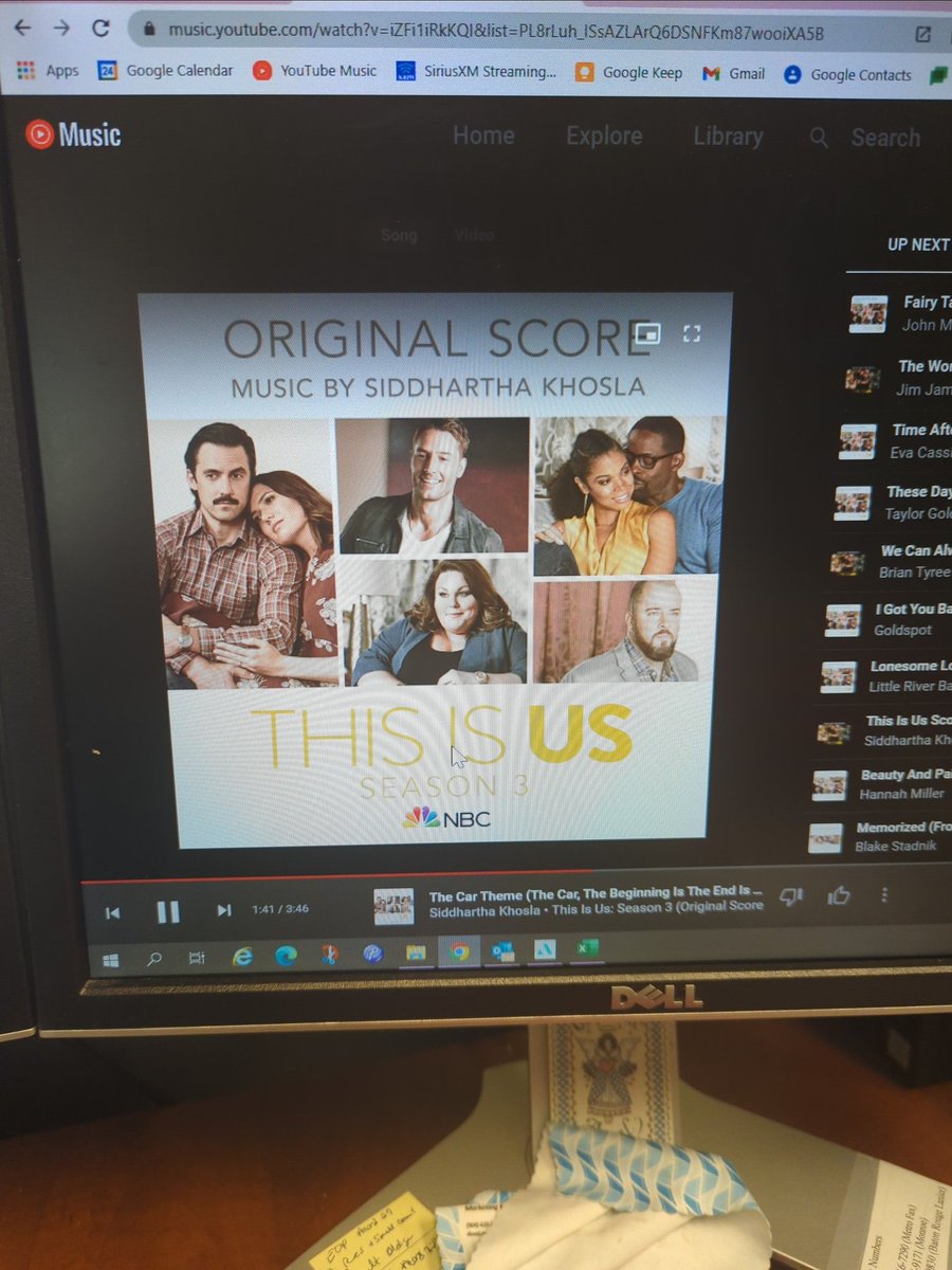 ByYouLady's tweet photo. @NBCThisisUs @nbc I am listening to all the THIS IS US soundtracks preparing for the end! https://t.co/WsUN9jtJPk