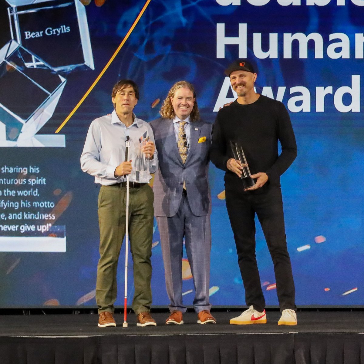 Mark Lyons (@mpl17) on Twitter photo Congratulations to <a href="/MickEbeling/">Mick Ebeling</a> and <a href="/ErikWeihenmayer/">Erik Weihenmayer</a>, winners of the Alltech Humanitarian Award! First-time double winners & friends, Mick and Erik, are living proof that no challenge is insurmountable. #AlltechONE Congratulations to <a href="/MickEbeling/">Mick Ebeling</a> and <a href="/ErikWeihenmayer/">Erik Weihenmayer</a>, winners of the Alltech Humanitarian Award! First-time double winners & friends, Mick and Erik, are living proof that no challenge is insurmountable. #AlltechONE