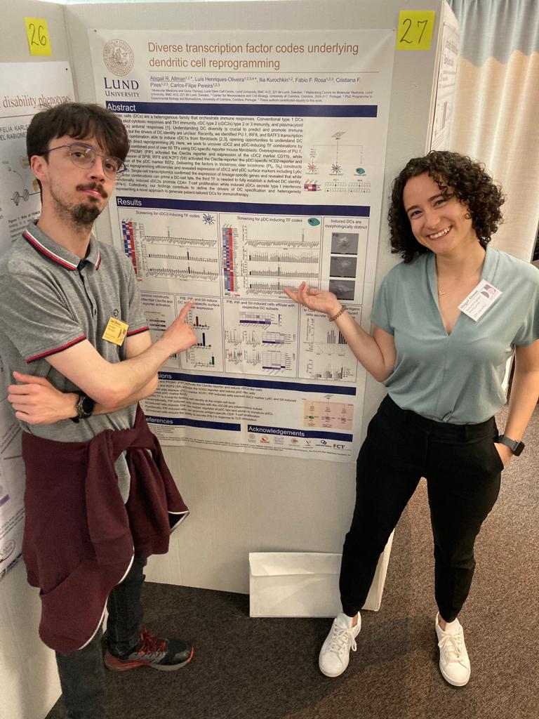 luisfholiveira's tweet photo. And no less important, a big congratulations to my lab-pal @AbigailRAltman for having presented our project so well at the Poster Session and having received the so well-deserved Best Poster Award! Congrats Abbs! #reprogramming #dendriticcells #immunity https://t.co/I30uh9ZXIY