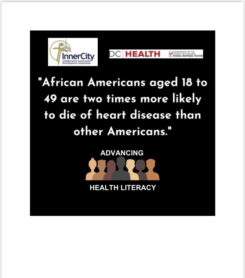 innercitycdc's tweet photo. #AdvancingHealthLiteracy 
#DCHEALTH https://t.co/xr7uYkNYl7