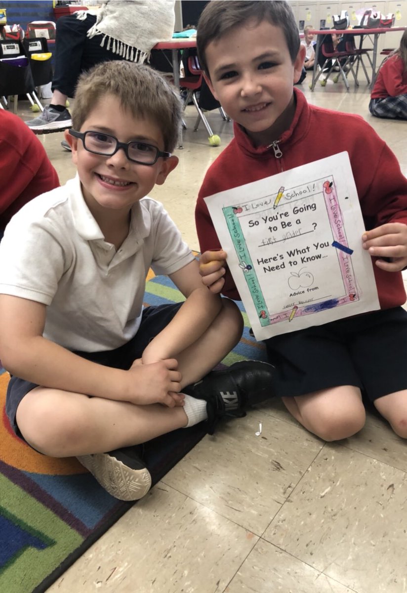 MrsReidSTJ's tweet photo. Last week we visited kindergarten to share our first grade expert knowledge with future first graders. @StJamesWO https://t.co/L1ptlGFCzh