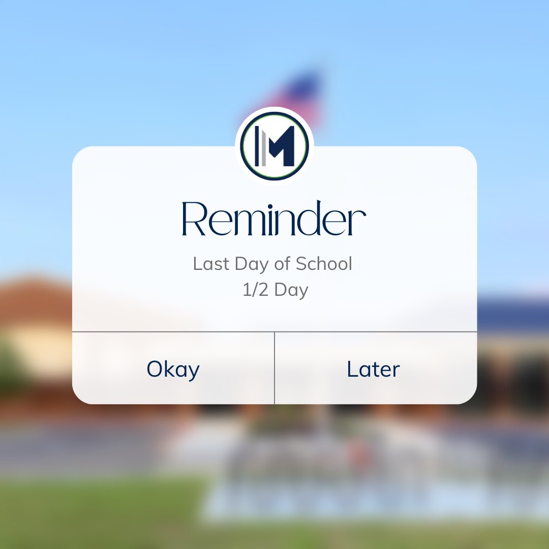 We can’t believe it, but tomorrow is the LAST DAY OF SCHOOL. It is also a 1/2 day! We will dismiss at 11:00 am.
