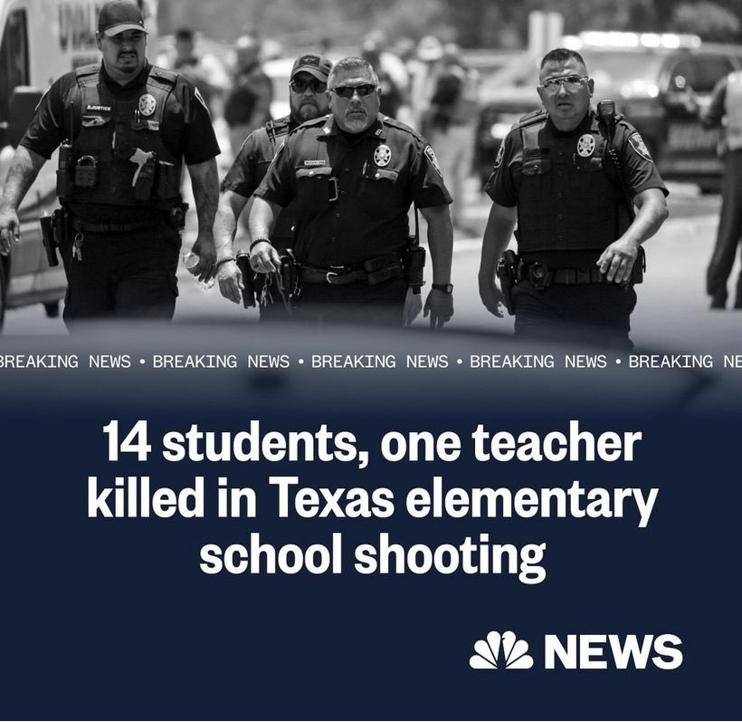 alwayshappyraja's tweet photo. Deeply Saddened and Disturbed by the news of elementary school shooting killed 14 students and a teacher. It breaks my heart thinking about what happened to this little innocent children💔😢. My heart goes out to  all the victims family.
#Texas https://t.co/vZ23tqXaDm