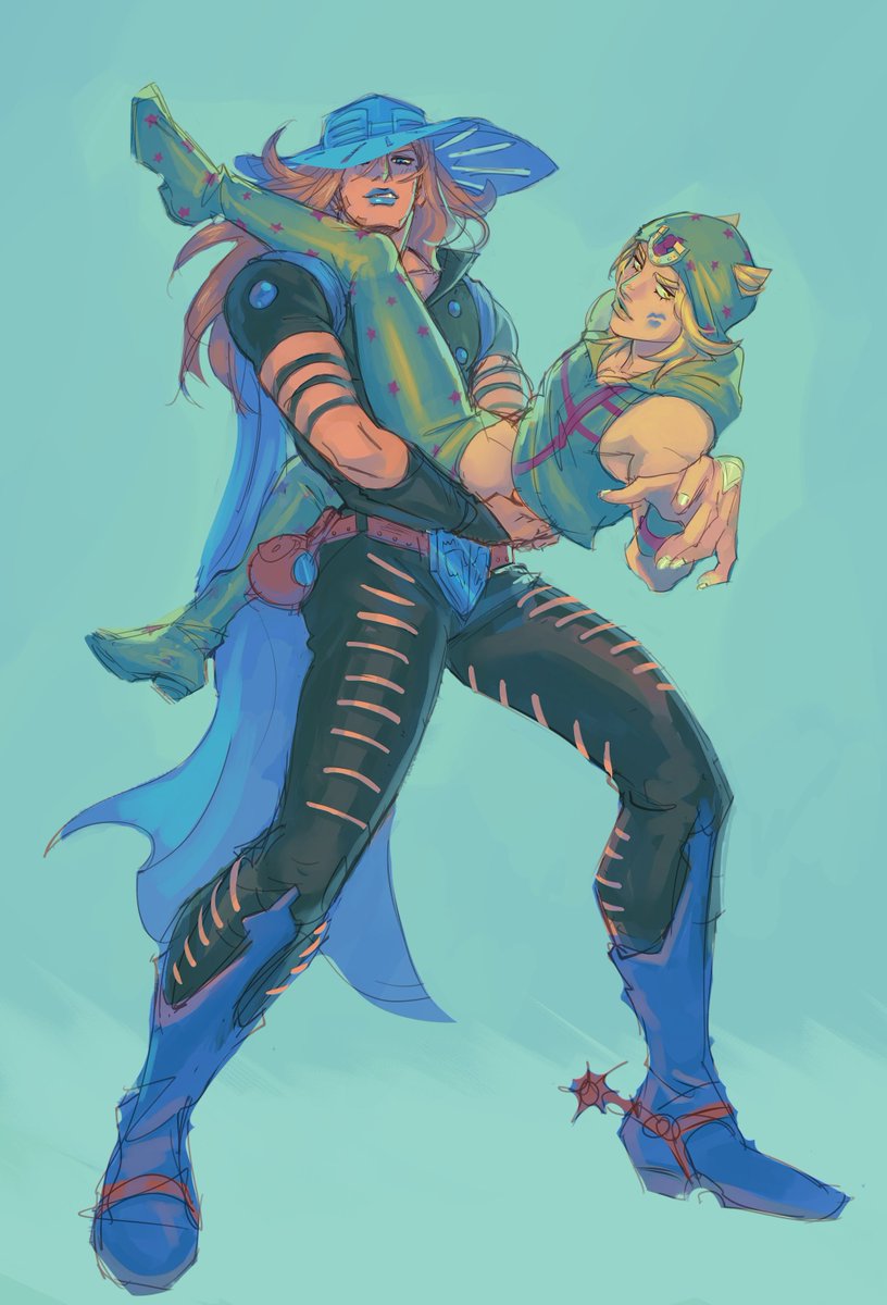 Widdledoppio's tweet photo. had to draw the gyjo pose because I loose my mind every time i see it????? https://t.co/akMMK6Csr0