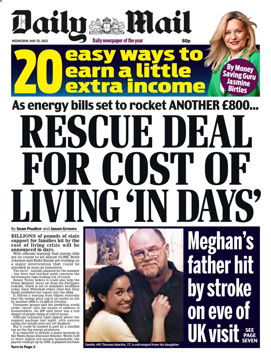 Bonn1eGreer's tweet photo. Things must be getting scary in the #BackBoris camp.
The #DailyMailUK has not one #BrightShinyObject: But two!
INCLUDING their old reliable:
A negative #MeghanMarkle story.
pic-via @BBCHelena
https://t.co/XVMubIcx82