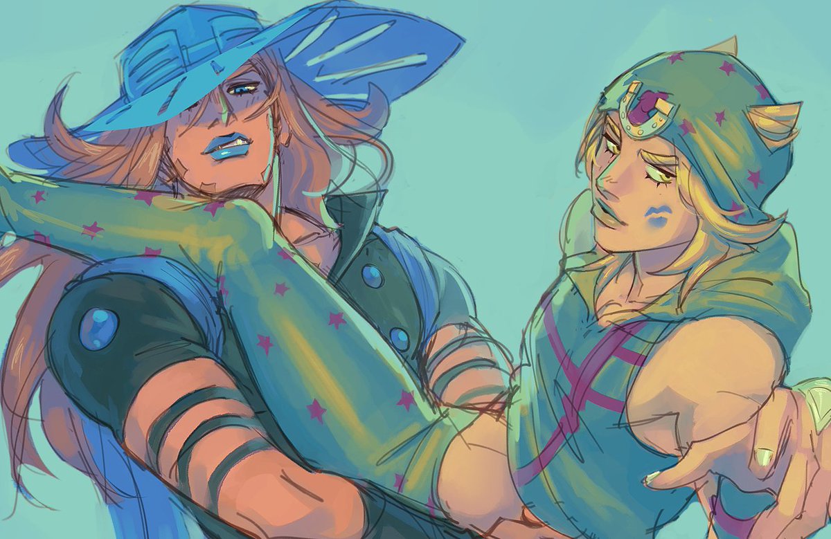Widdledoppio's tweet photo. had to draw the gyjo pose because I loose my mind every time i see it????? https://t.co/akMMK6Csr0