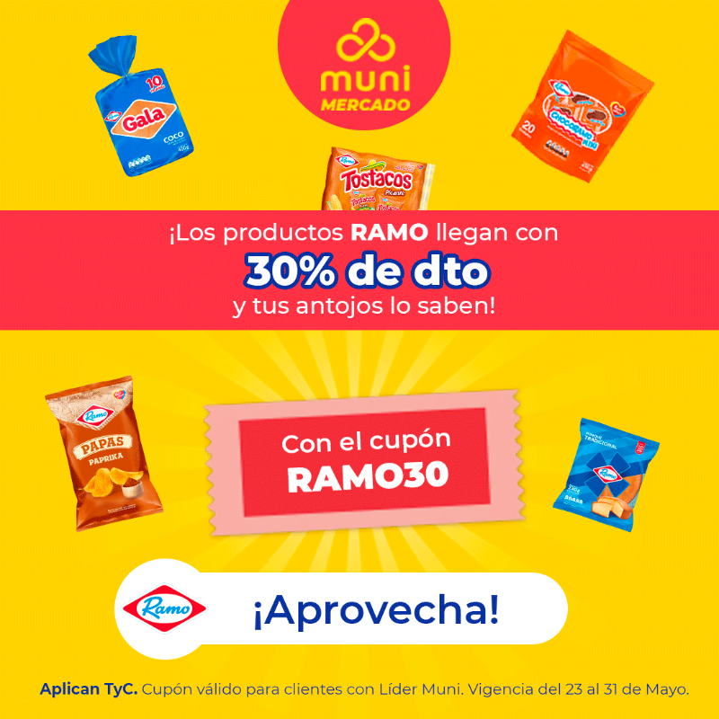 RamoColombia's tweet photo. Tus productos ramo favoritos ahora en #Muni queremos compartir contigo un descuento especial del 23 al 31 de mayo . *Aplican T&amp;C 🥰