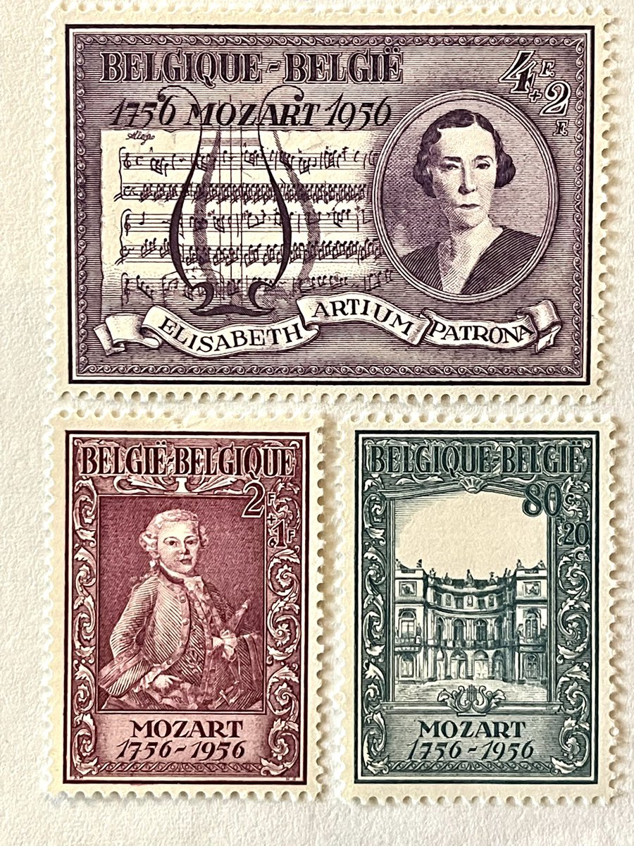 Belgium - Mozart bicentennial - 1956 - from recent purchase of Belgium lot.