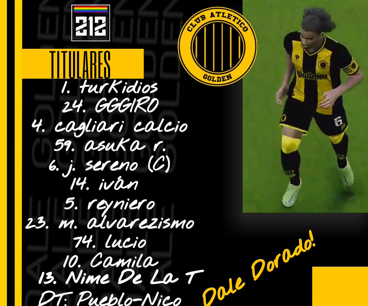 ⚽📋 | ¡Así forma Golden para recibir a #Tallerester en el #Quilmes!

DT: <a href="/nicomaccarone/">Nickinho 🦘</a> - @MatadorPueblo 

Capitán: <a href="/s17_javier/">J.</a> ✅