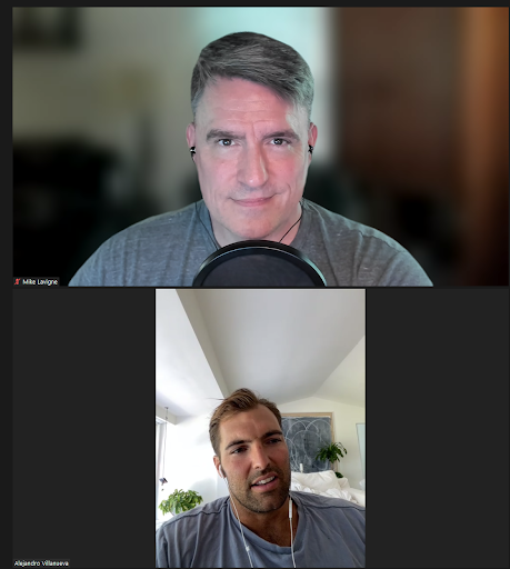 The absolute highlight of my week - interviewing @WestPoint_USMA grad, @USArmy combat veteran, and 7 year offensive tackle for the @steelers and @Ravens - Alejandro Villanueva! Tune in Saturday for the @alwaysinprsuit podcast! (Yes, I'm wearing my Ravens shirt in the screenshot!)