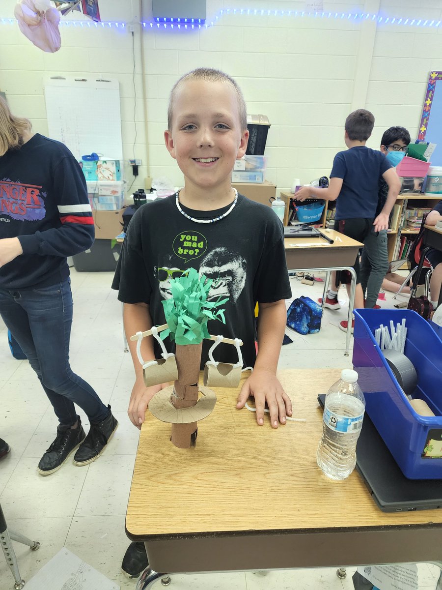 SchirmerCrystal's tweet photo. Tree houses! @CloverHillES @ccps_gifted https://t.co/381D7fBXpX