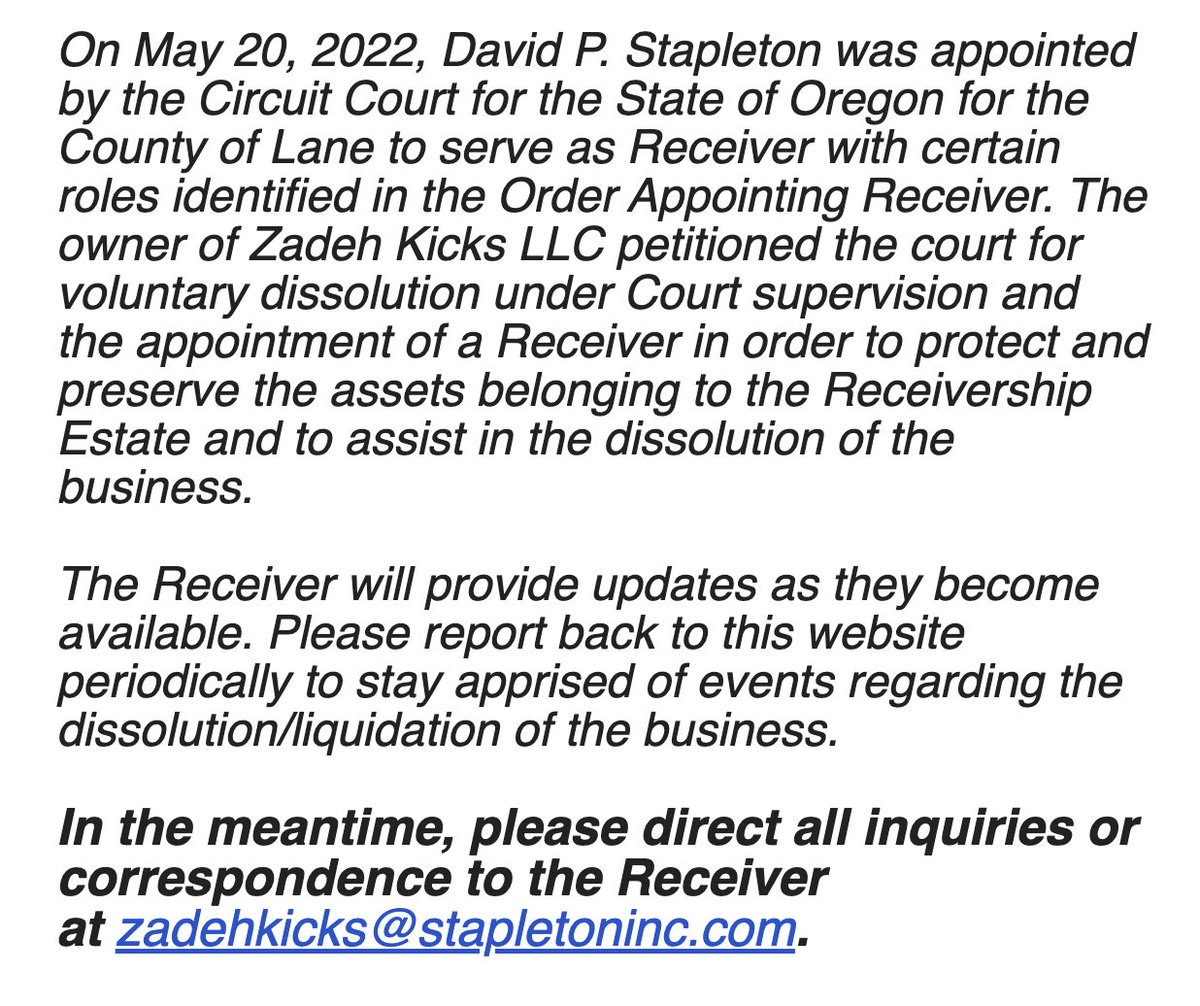 📝📝 For anyone that has outstanding orders with Zadhe Kicks