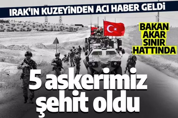Bugün beş kahraman askerimiz, bizim daha güvenli bir vatanda yaşayabilmemiz için şehit oldu. Yakınlarını Büyük Türk Milletine emanet ederek..
Onların hakkını ödeyemeyiz. Rabbim cümle şehitlerimize rahmet eylesin. Makamları âlî olsun.🇹🇷🇹🇷🇹🇷