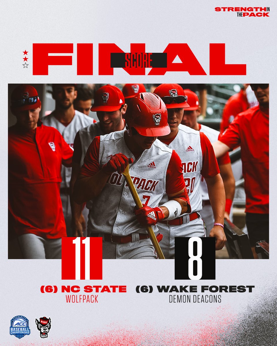 NCStateBaseball's tweet image. 1-0 in Charlotte!