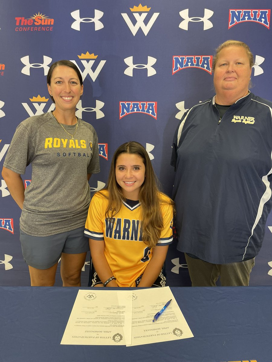 april03_2022's tweet photo. I am excited to announce my commitment to continue my athletic and academic career at Warner University playing softball and studying Business Management! I want to thank my amazing coaches, family, and softball peers. Thank you Coach Meagan! Go Royals!💙💛God bless! @WU_RoyalsSB https://t.co/BAR8p4DPNi