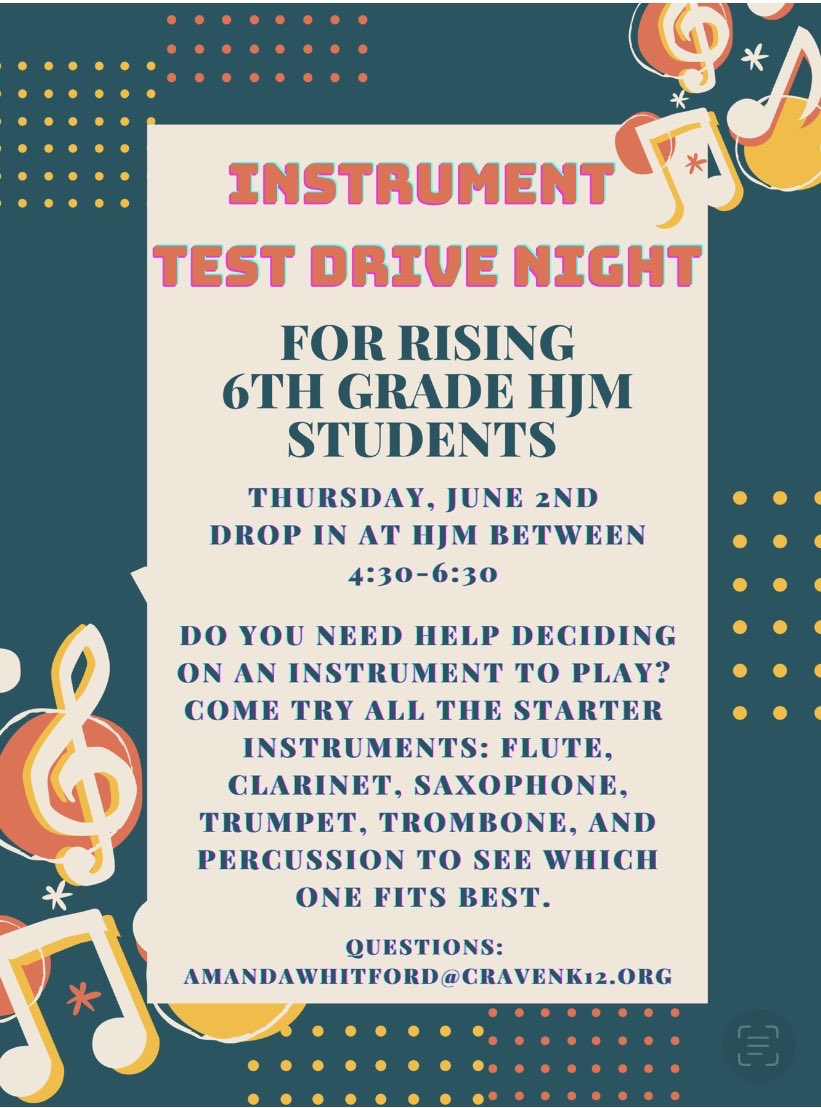 Attention 5th graders heading to HJM!