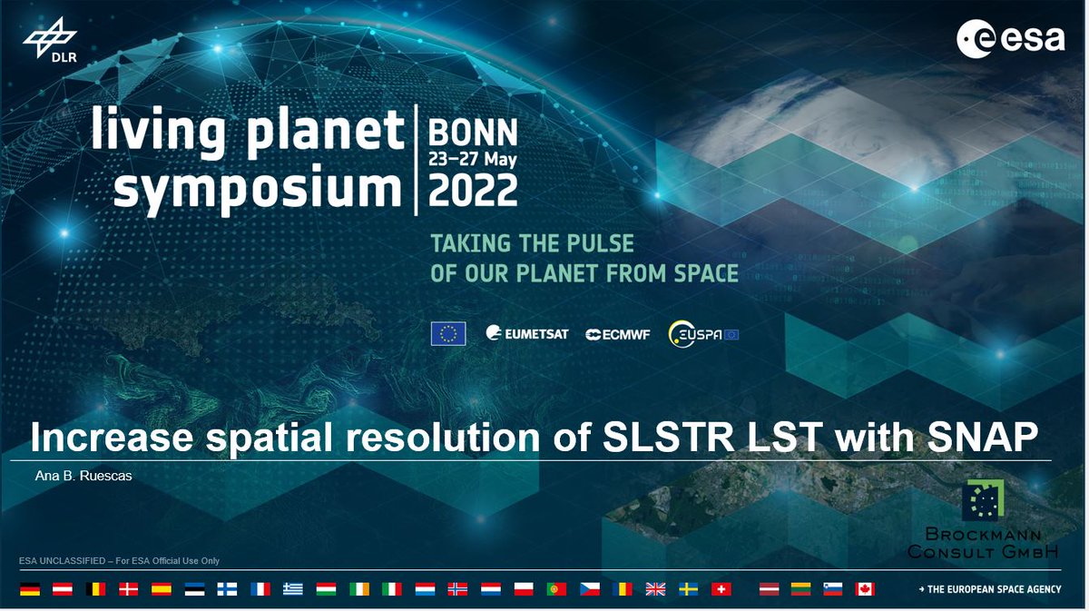 BrockmannCon's tweet image. 🔵Don&apos;t miss our second #ESA_SNAP demo at #LPS22! Come by and learn more about how to increase spatial resolution of #SLSTR #LST with SNAP. @ESA_EO 

⏰15:15 | 🛖  ESA EO4Society stand