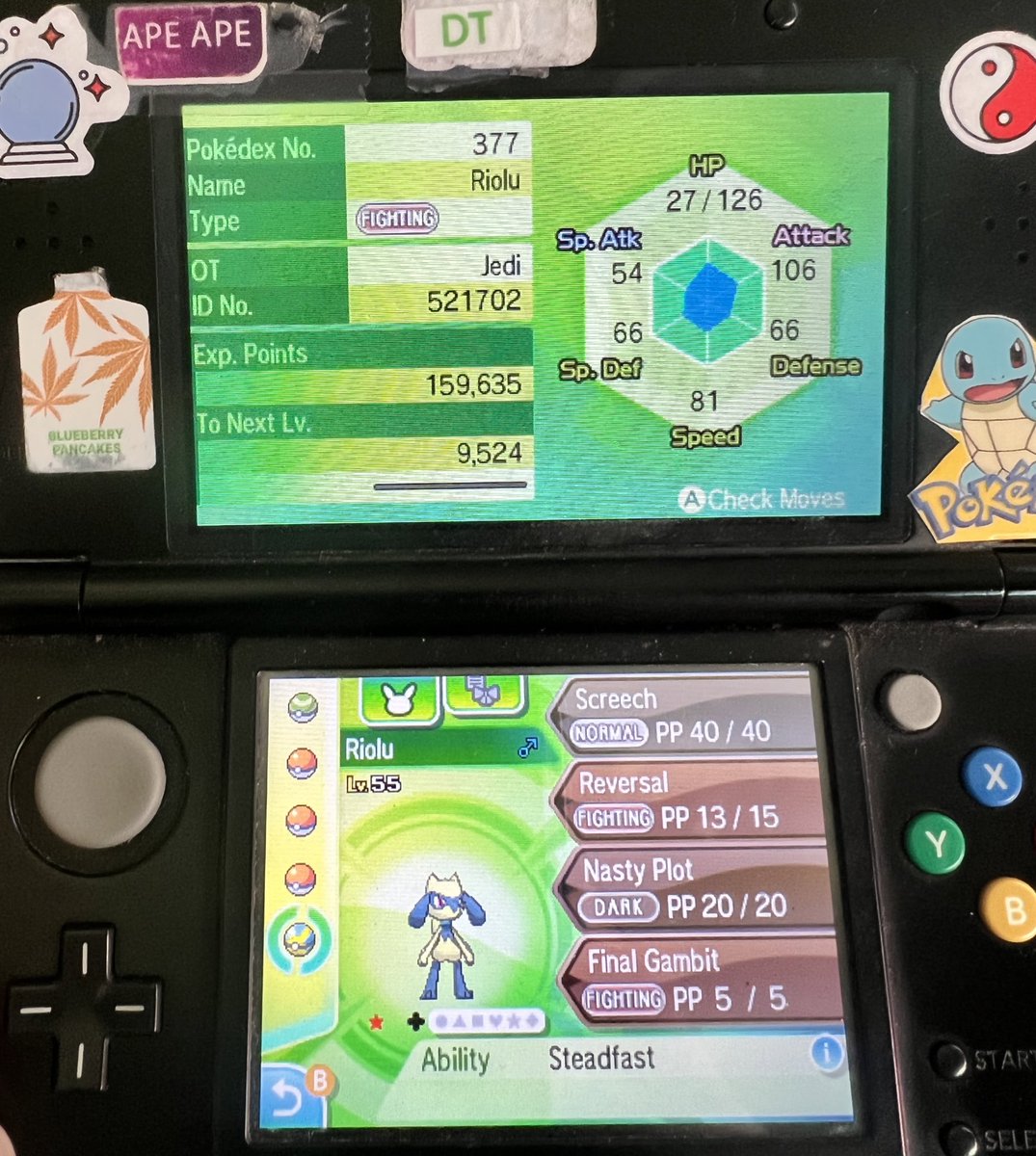 JediKush831's tweet photo. Sending this little guy up to PLA. 88 SoS encounters +Admant Nature to top it off 👌🏽 #ASH #AceShinyHunters #UltraSun ☀️ #SoSMethod https://t.co/MPz62ISwNg