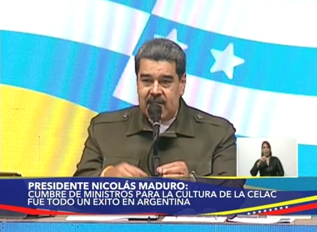 lubrio's tweet photo. "Nuestro camino no es el de la exclusión, es el de la inclusión a través de la Celac", señala el Presidente venezolano Nicolás Maduro al hablar de la cumbre de ministros de Cultura de la Celac, que calificó de exitosa. https://t.co/BQGRldSnqm