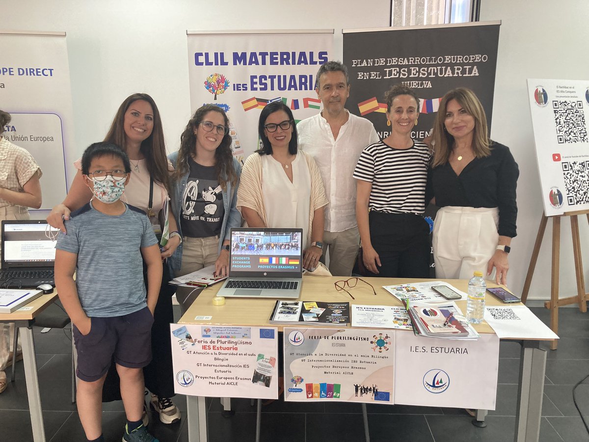 El <a href="/IES_ESTUARIA/">IES ESTUARIA HUELVA</a> muestra su fuerte apuesta por la Internacionalización, la metodología AICLE y la Diversidad en el Aula Bilingüe #feriaplurihuelva <a href="/Pluri_Huelva/">Plurilingüismo Huelva</a> <a href="/cepdehuelva/">cephuelva</a> <a href="/cepbollullos/">CEP Bollullos Valverde</a> <a href="/ceparacena/">CEP Aracena</a>