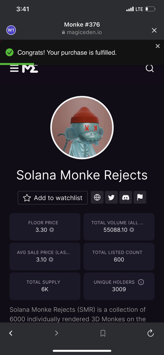 V1V1DViSiONS's tweet photo. 🥺🥺🥺

I did a thing .. I’m finally apart of the @MonkeRejects  bb !! ❌❌

The cleanest art on Solana and let’s be real on OpenSea as well 🤝

After months of waiting for the right one I’ve finally found it 🥰🥰

Cutie innit ? 🐵 https://t.co/FyTA9Yn28s