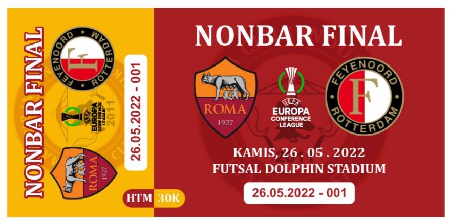 Nih tiket futsal sama nobarnya. Futsal 2jam ditambah ada coffe break sama liwet dan ada doorprize lur. <a href="/RomaIndonesia/">Roma Club Indonesia</a> <a href="/OfficialASRoma/">AS Roma</a>
