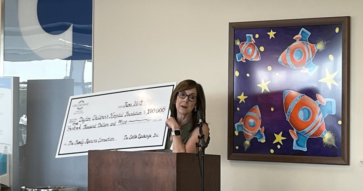 So grateful to ⁦@LittleExGifts⁩ for their incredible support of ⁦@DaytonChildrens⁩! A $100k donation to fund our Family Resource Connection - their largest gift ever! #healthcarephilanthropy #aboveandbeyond4kids
