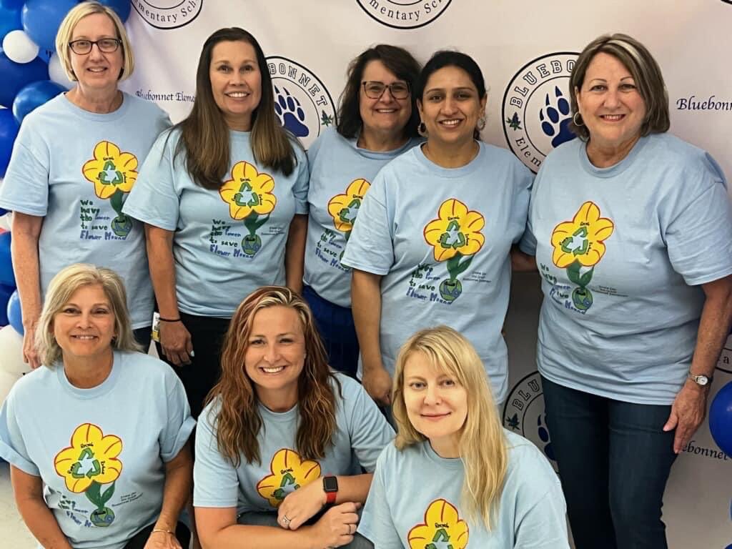 MizDodson's tweet photo. One of our talented second graders won the @KeepFMBeautiful tshirt design contest!   They gifted all of the staff a shirt with her beautiful drawing on it!  Amazing things happen at @BluebonnetES! https://t.co/ZA38Wd3hfh