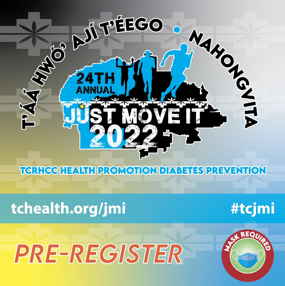 TCRHCC's tweet photo. TCRHCC Health Promotion Diabetes Promotion presents the pre-registration for Just Move It! Pre-register today! The first JMI event kicks off May 26 at Kaibeto Boarding School!πββοΈπββοΈ #TCRHCC #tcjmi #24thAnnual https://t.co/wNaG4F51tK