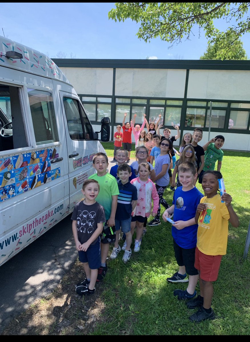K, 1, 2 Happy to visit the ice cream truck today as part of their countdown to summer!