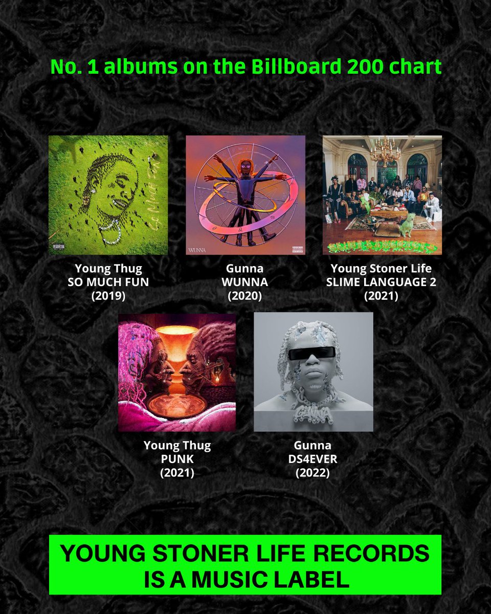 YOUNG STONER LIFE RECORDS IS A MUSIC LABEL. Share this post in an effort to spread the message that using lyrics on trial is both unfair and unjust. #ProtectBlackArt #RapOnTrial