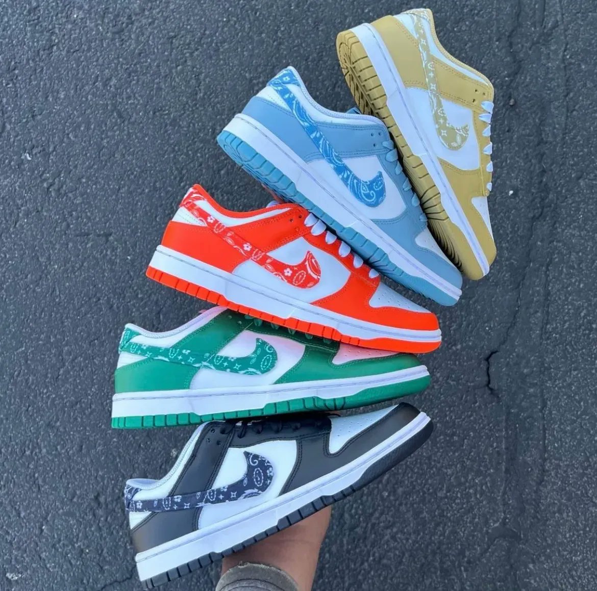 JustFreshKicks's tweet image. Nike Dunk Low “Paisley” Pack