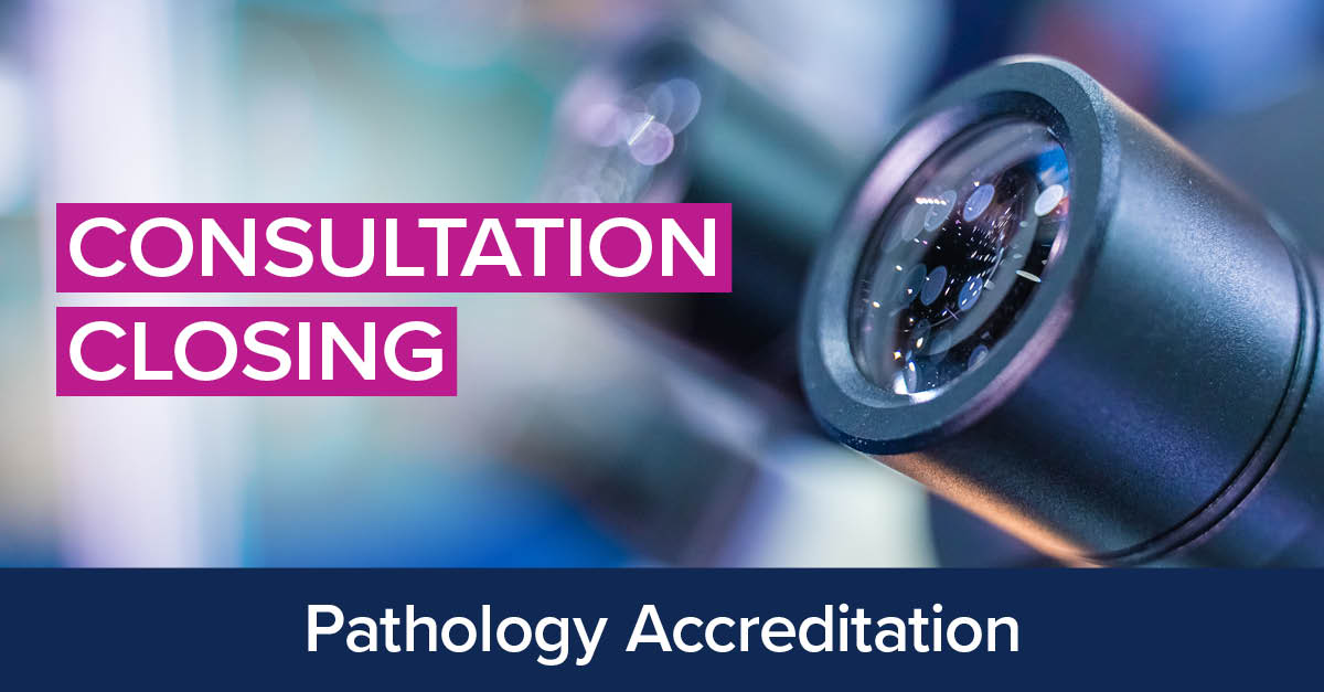 ACSQHC's tweet photo. ONE WEEK TO GO | There’s still time to have your say in our first consultation on #Pathology #Accreditation standards. We are reviewing two standards. Consultation closes on Wednesday 1 June: https://t.co/rW8zePvh5U https://t.co/lzslyeDsbB