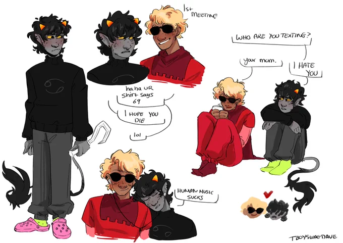 experiencing my own homestuck resurgence rn here's some doodles 