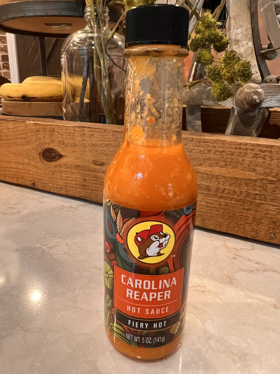 Went to <a href="/bucees/">Buc-ee's Beaver</a> today on a trip to <a href="/UTKnoxville/">UT Knoxville</a> and came home and cooked tonight…this didn’t work out on our grilled chicken…good news the burn only lasts an hour. #ReaperHot <a href="/CedarwoodTavern/">Cedarwood Tavern 💙</a>
