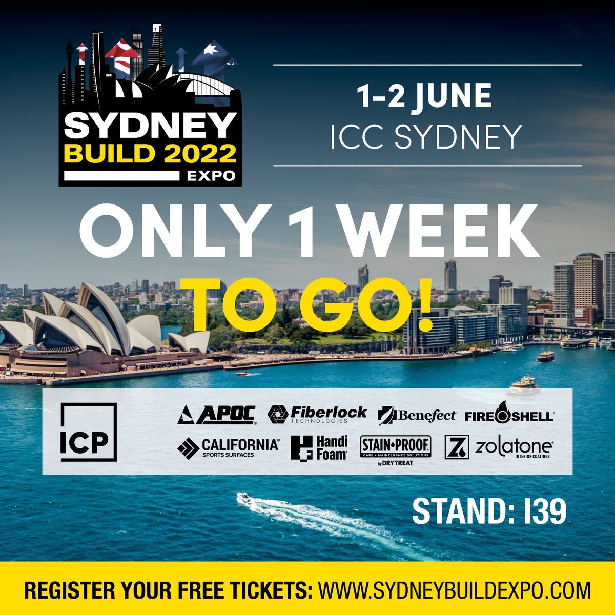 We're looking forward to exhibiting at <a href="/SydneyBuildExpo/">Sydney Build Expo</a>, Australia's leading construction, design &amp; architecture show, taking place June 1-2 at ICC Sydney. Visit stand I39 to learn more about us and our sister brands!
 
Register for FREE, here: tickets.lup.com.au/sydney-build?c…