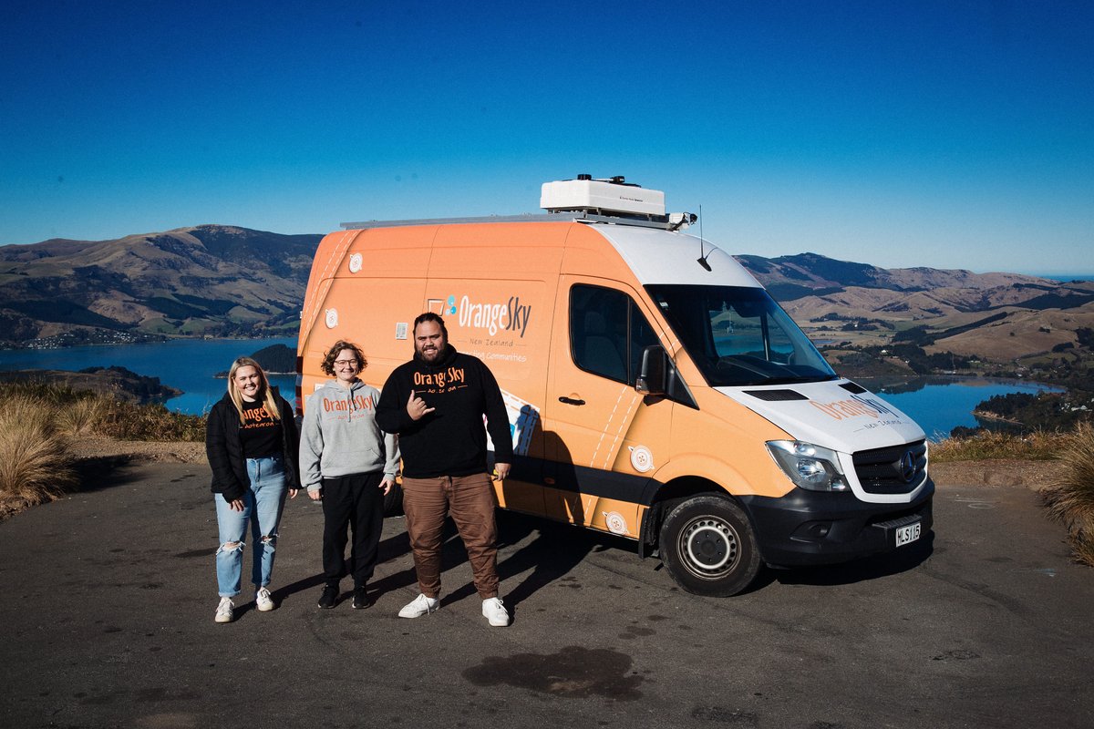 The secret's out! We've parked up our bright orange van and set out our six orange chairs to launch Orange Sky's fourth NZ service in Christchurch! 🧡

We're incredibly proud and excited to be supporting the people of Ōtautahi.

Learn more: orangesky.org.nz/locations/#chr…