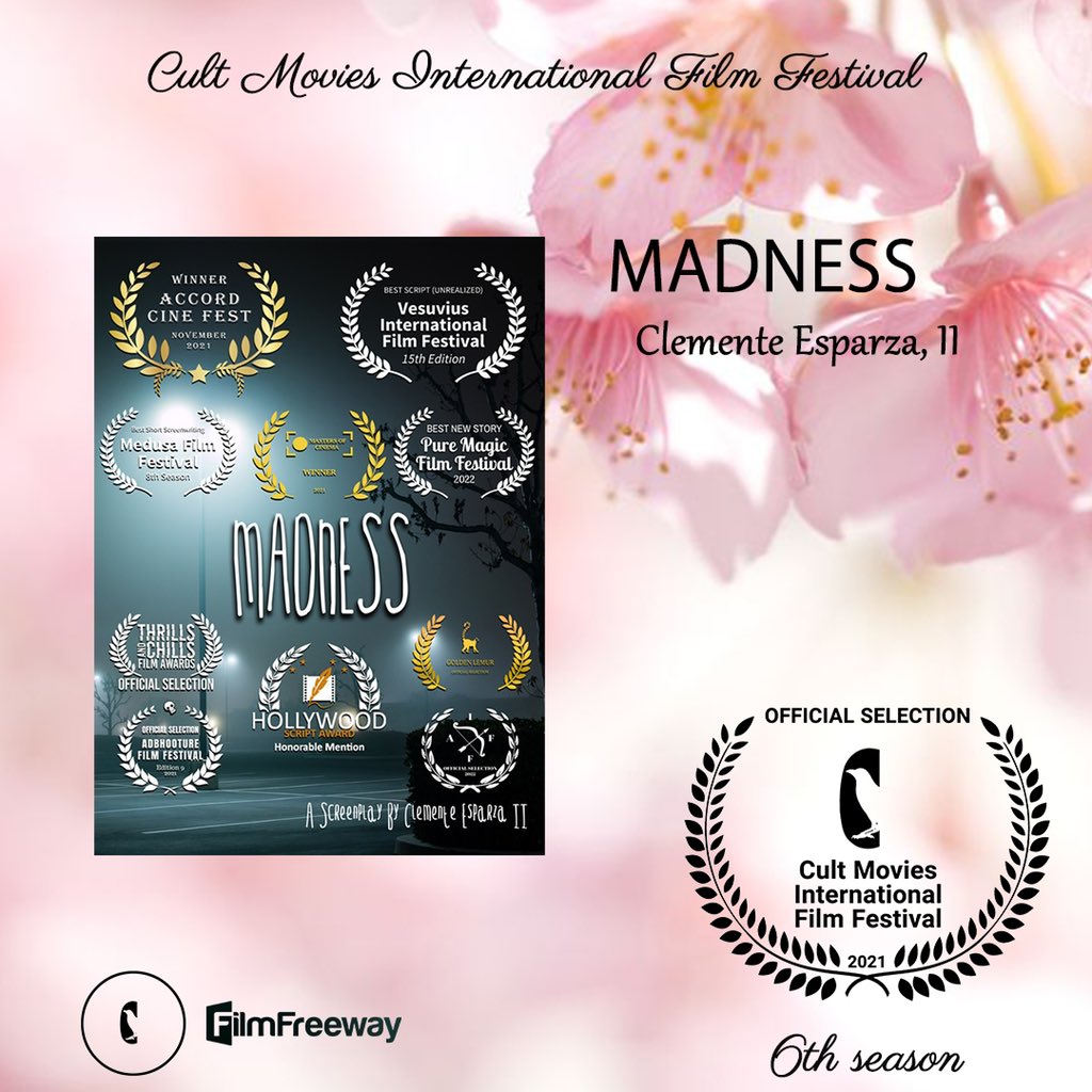 cultmoviesfest's tweet photo. Congratulations👏👏👏

You can submit here :  
https://t.co/5A7VlNEwx0
Use “CULT6” 20% discount 

#filmfreeway #movies #film #imdb #filmfestival #supportindiefilm #director #writer #screenwriting #indiefilm #officialselection https://t.co/8lTV2TqXho