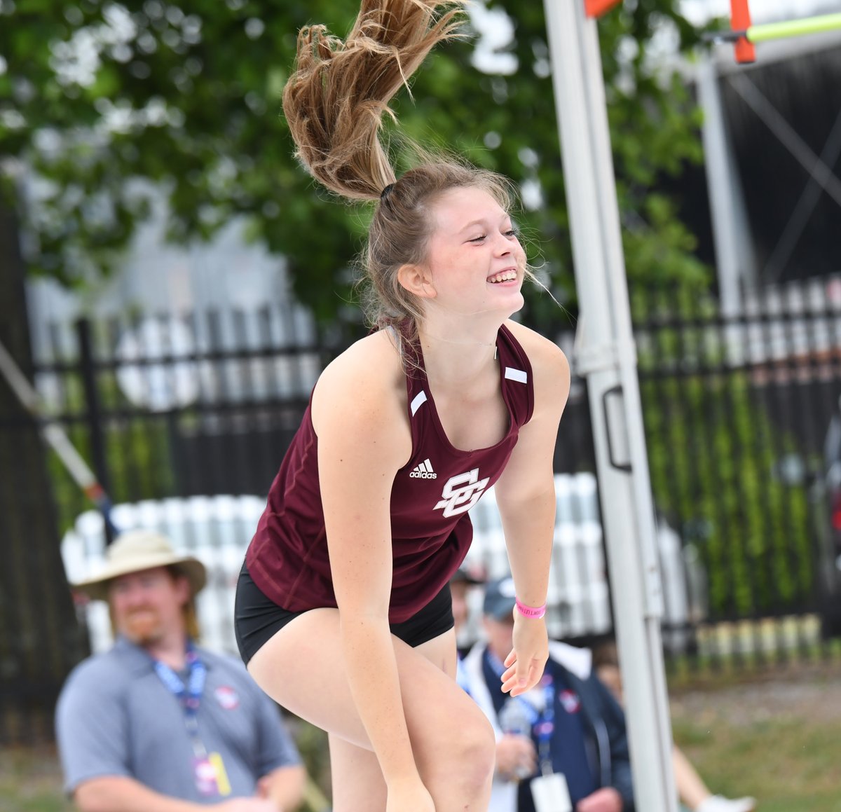 Tate_Russell's tweet photo. Today at the Class A State Track Meet South Greene's Cadence Mancil went higher than ever before to win the pole vault. https://t.co/3ZQ4WvQRWc